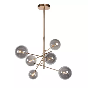 Hanglamp Smoke - Lara 6 Lichts incl. lichtbronnen