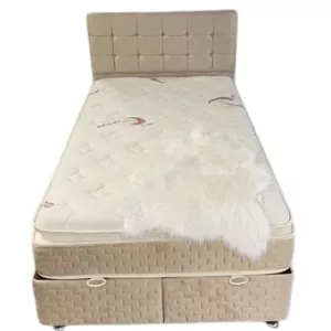 Boxspring Lille 1-Persoons incl Opberg - Beige