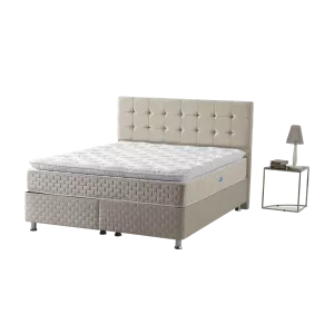 Boxspring Lille Velvet Incl. Opberg - Beige