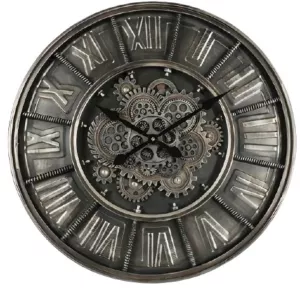 Wandklok Industrieel - 80 cm - Draaiende Tandwielen