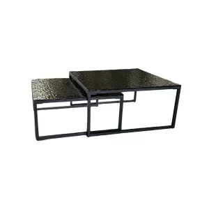 Salontafel Sasy Fused Glass - Black