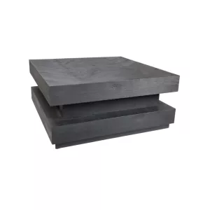 Salontafel Black Bonito - Blok Tower 100 x 100 cm