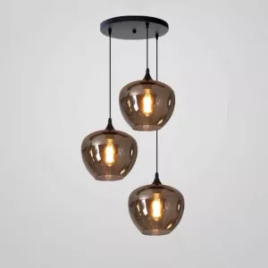 Hanglamp Apple Smoke Bulbs - 3 lichts Rond