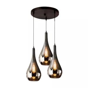 Hanglamp Druppel Smoke Glass - 3 lichts