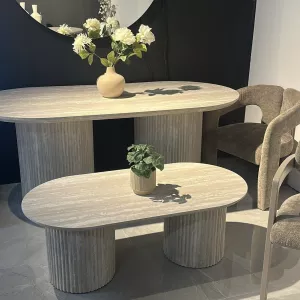 Eettafel Dubai KYA Beige - Ovaal